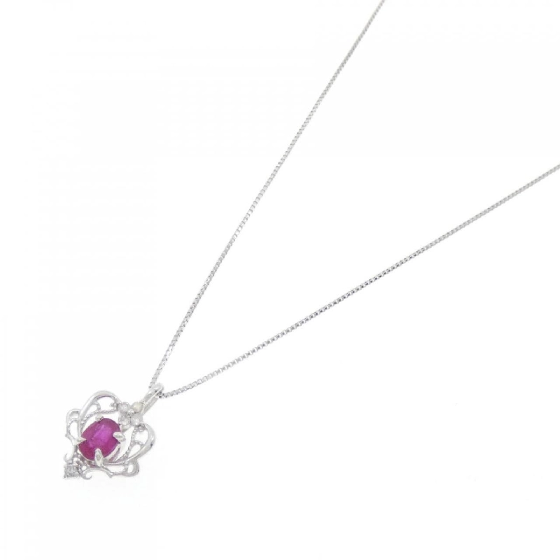 K18WG Dây chuyền ruby 0.36CT - Hàng hiệu Chính hãng 863243