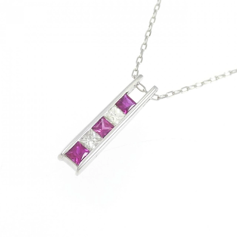 Dây chuyền ruby PT900/PT850 0.35CT - Hàng hiệu Authentic 860395