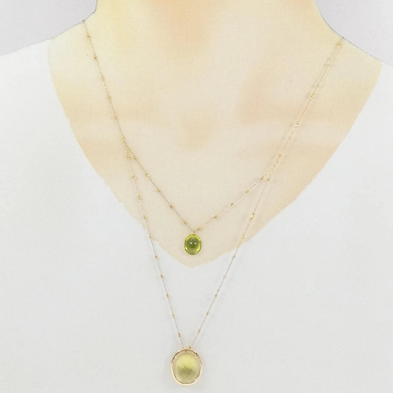 K18YG Mặt dây chuyền đá màu - Hàng hiệu Chính hãng 847889