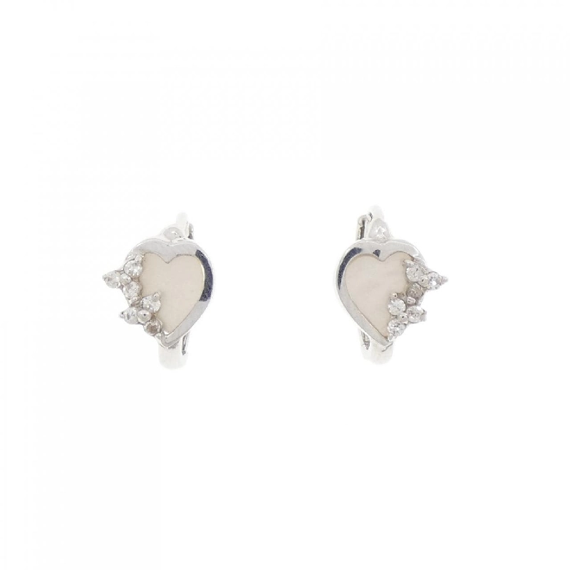 K14WG Bông tai hình trái tim ngọc trai - Hàng hiệu Chính hãng 868407