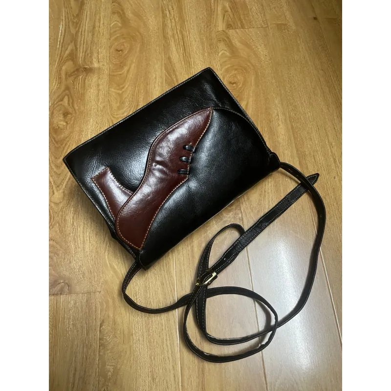 Túi nữ 25x18x7 da thật hoạ tiết 2hand 1002007