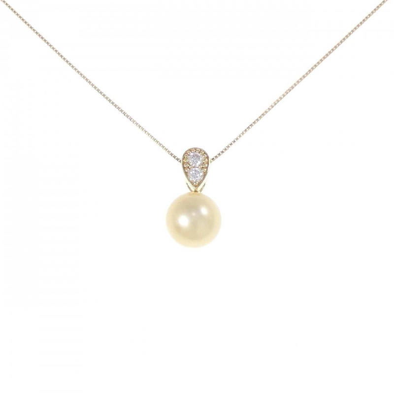 Dây chuyền ngọc trai trắng 18KYG/K18YG 10mm - Hàng hiệu Authentic 855823