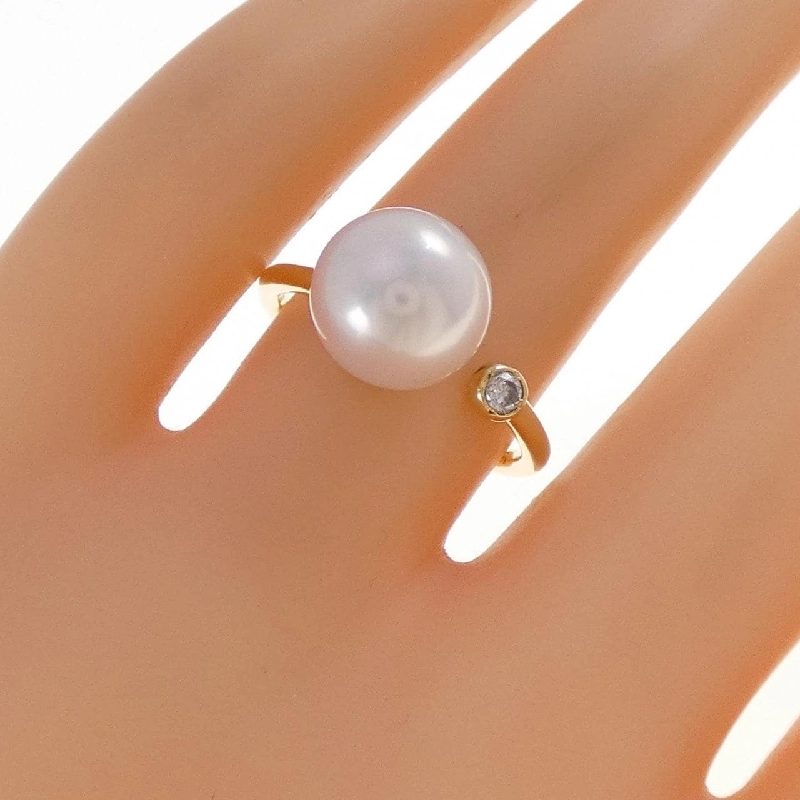 Nhẫn ngọc trai Akoya K18YG 9.6mm - Hàng hiệu chính hãng 851945