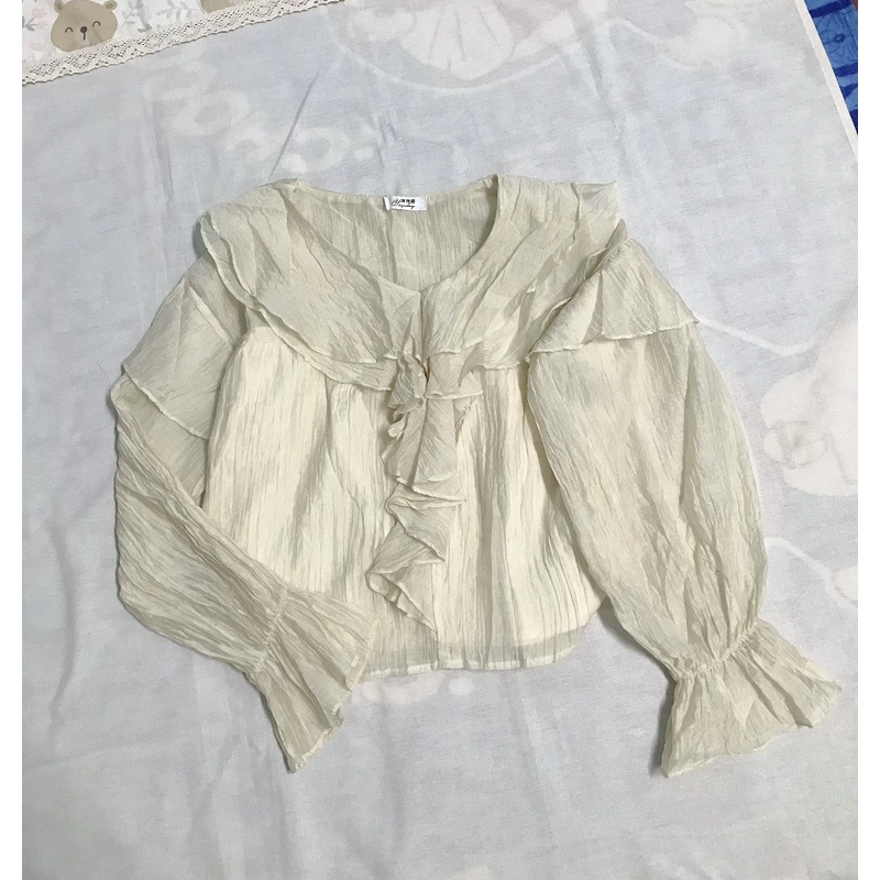 Áo tơ tay bồng dài 499895