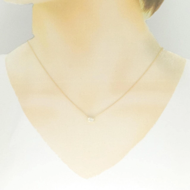 Dây chuyền kim cương K18YG 0.449CT J VS2 cắt hình ngọc lục bảo - Hàng hiệu Authentic 872408