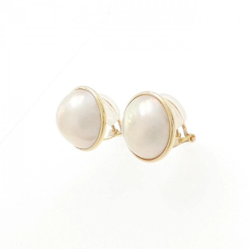 K18YG Mabe Pearl Earrings - Hàng hiệu Authentic 873477