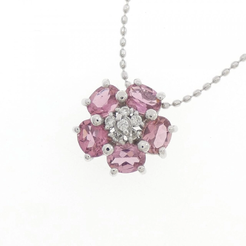 K18WG Hoa Tourmaline Dây Chuyền - Hàng hiệu Chính hãng 867189