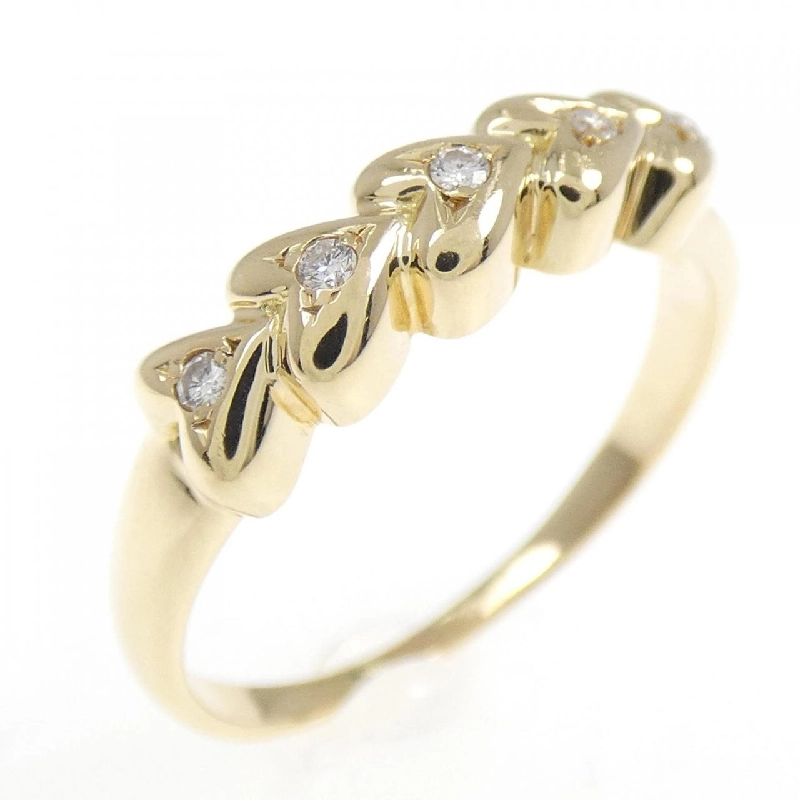 Nhẫn kim cương hình trái tim K18YG 672834