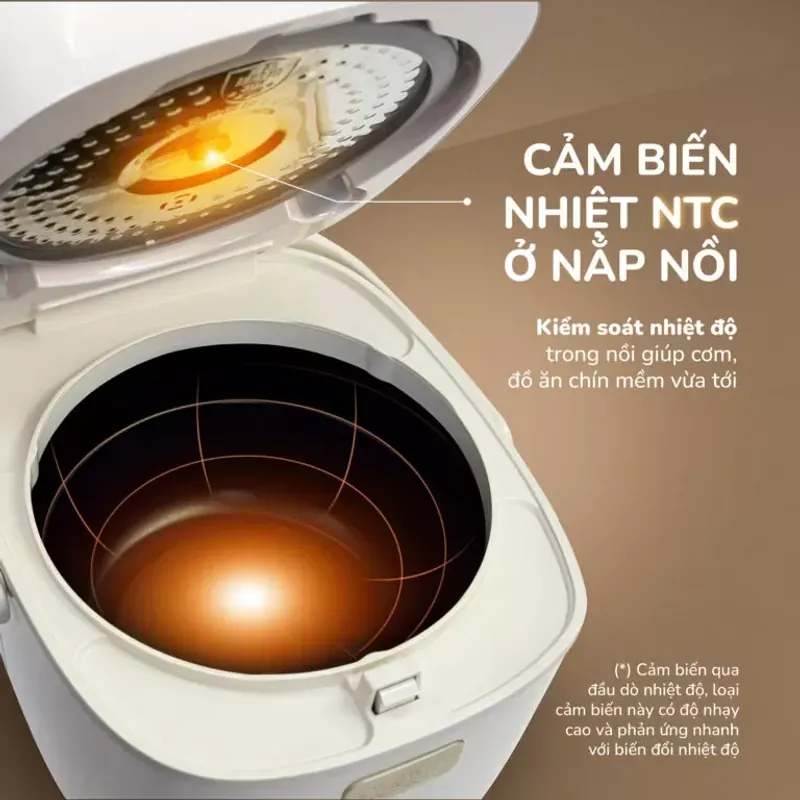 Nồi Cơm Điện Lòng Gốm UNIE URC818 – Dung tích 1,8L, Chống Dính Tự Nhiên 573059