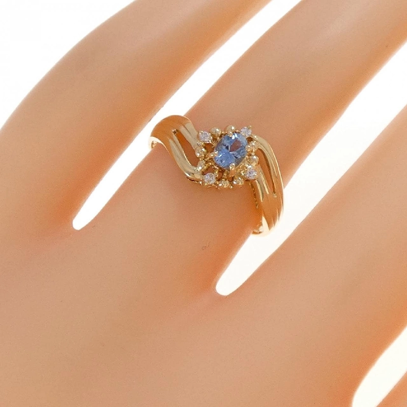 K18YG Nhẫn Aquamarine - Hàng hiệu Chính hãng 851401