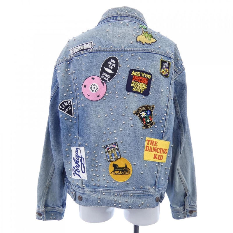 Jacket denim studded CELINE 2Q245646M thời kỳ Eddie - Hàng hiệu Authentic 892853