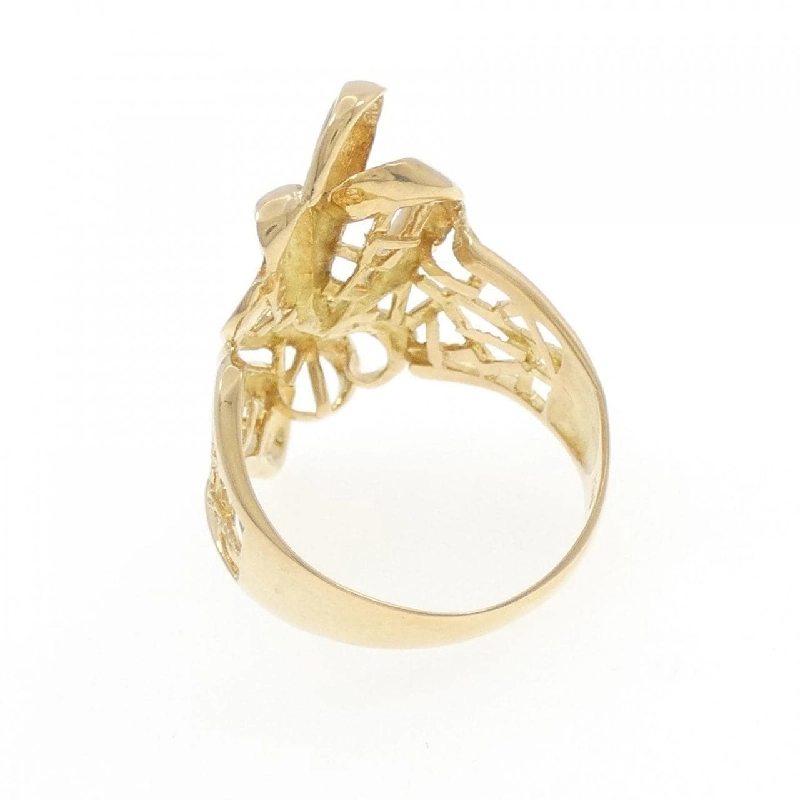 Nhẫn kim cương ba viên K18YG 672135