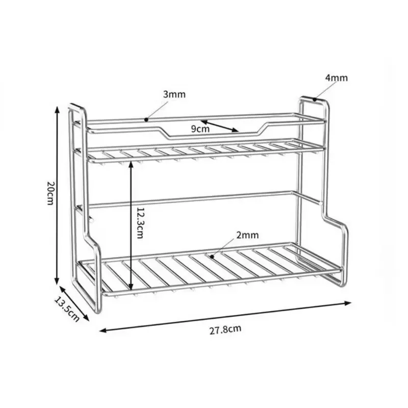 Kệ inox đựng mĩ phẩm, đồ dùng nhà bếp, decor 993556