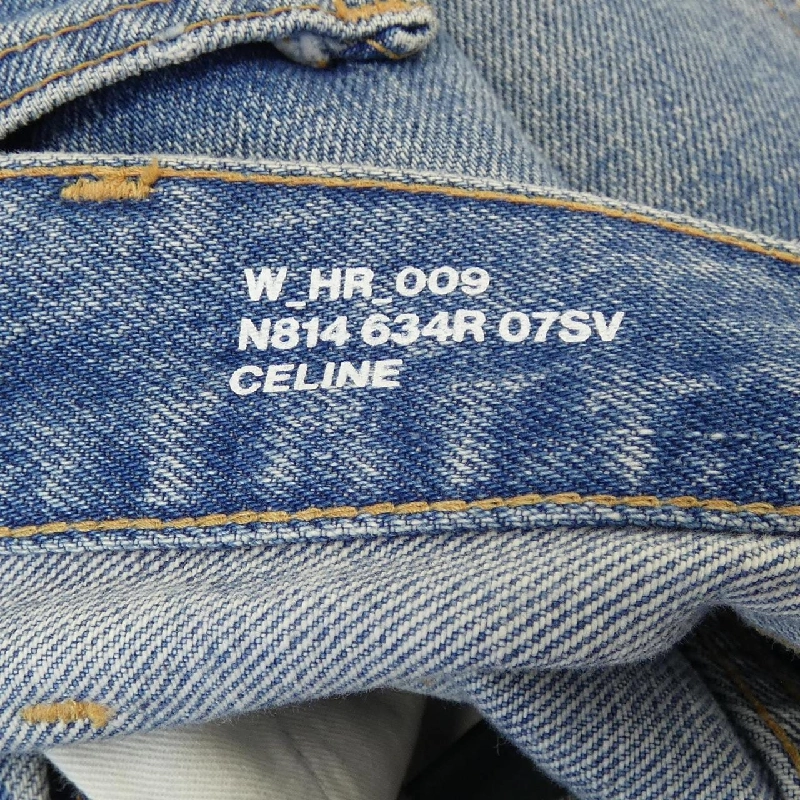 Quần jeans denim wash màu thép CELINE Margaret 2N814634R 646823