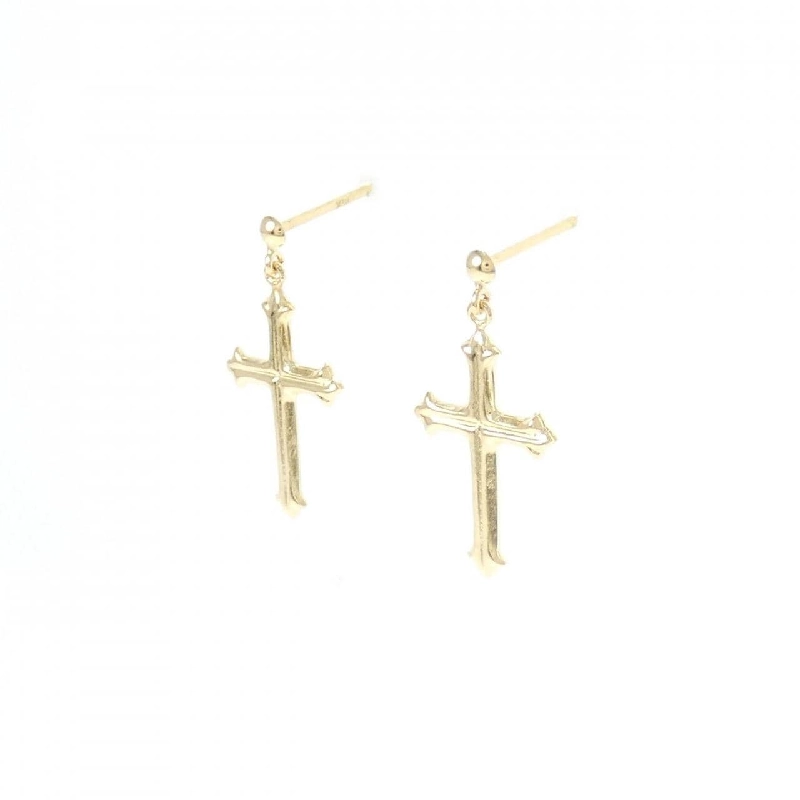 K18YG Khuyên tai hình chữ thập - Hàng hiệu Chính hãng 867201