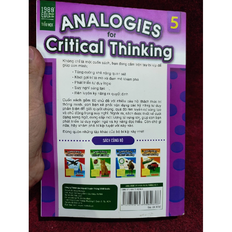 Bộ 5 cuốn analogies for Critical thinking mới 90% 40512