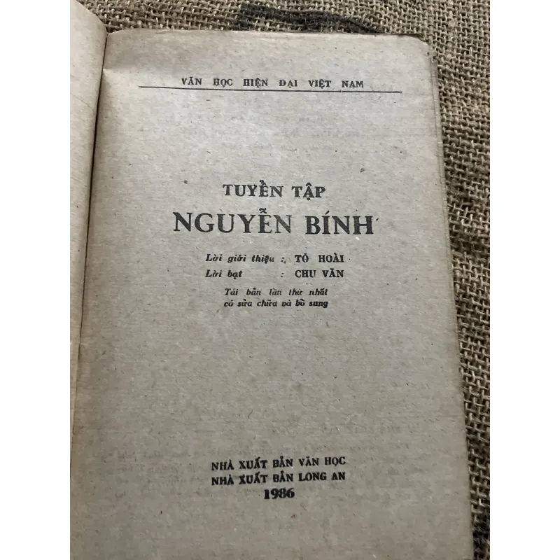 Nguyễn Bính - Tô Hoài giới thiệu, Chu Văn lời bạt  1019998