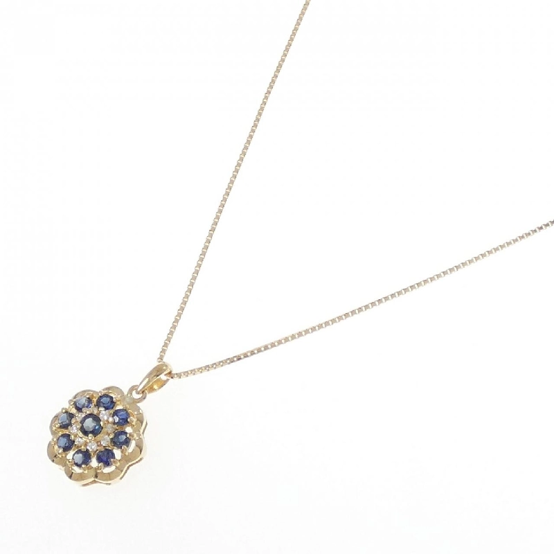 K18YG Sapphire Necklace 0.70CT - Hàng hiệu Authentic 858442