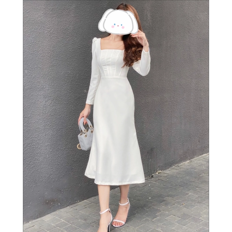 Đầm đuôi cá Story clothes trắng S mới 483373