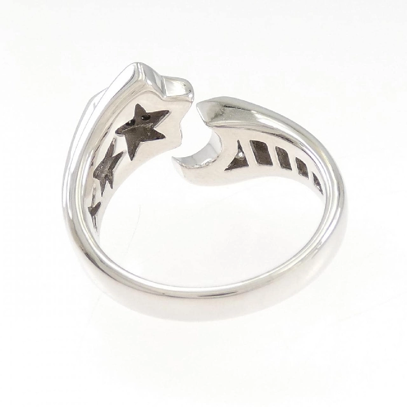 Nhẫn kim cương hình mặt trăng và ngôi sao K18WG/K18BG 0.20CT 666413