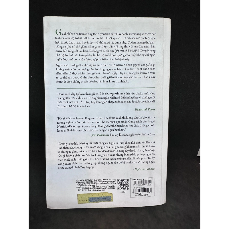 Ăn gì không chết (2018) Bác sĩ Michael Greger, mới 80% (ố nhẹ) SBM1311 61963