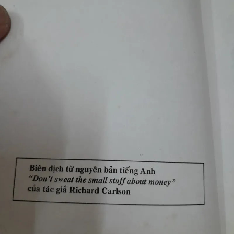 Mưu sự làm giàu. Don't sweat the small stuff ab.money. BD Ng. Huỳnh Điệp 568415