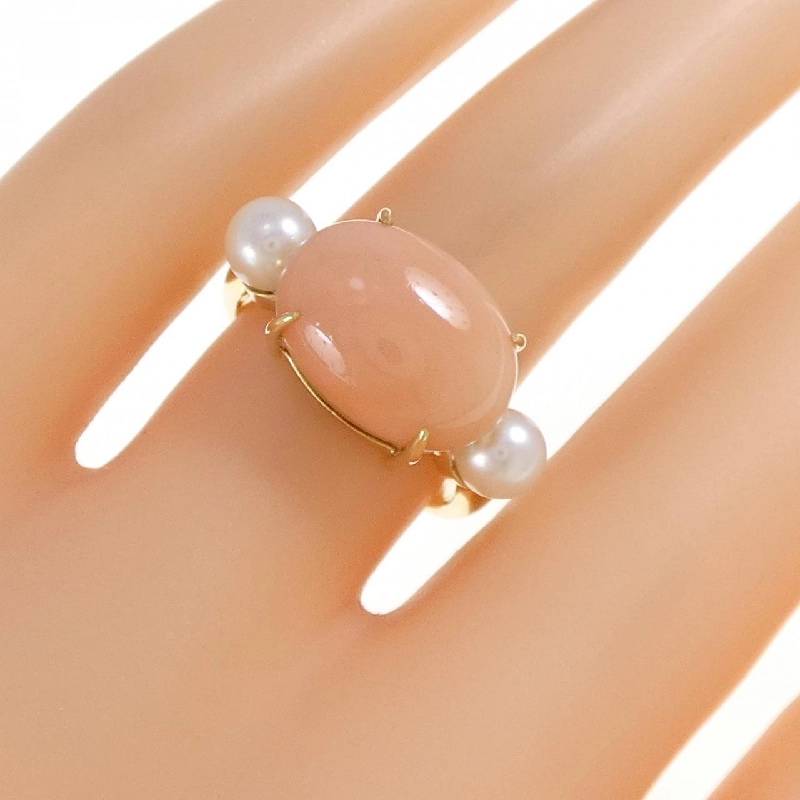 Nhẫn san hô K18YG 670782