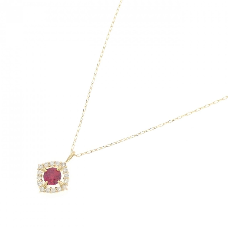 Dây chuyền ruby K18YG 0.19CT - Hàng hiệu chính hãng 863582