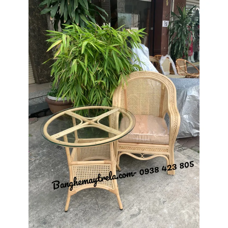 Ghế mây lưng mắt cáo 557102