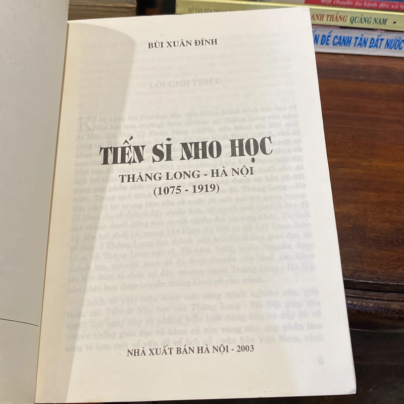 TIẾN SĨ NHO HỌC THĂNG LONG - HÀ NỘI (1075-1919), XUẤT BẢN NĂM 2004 495559