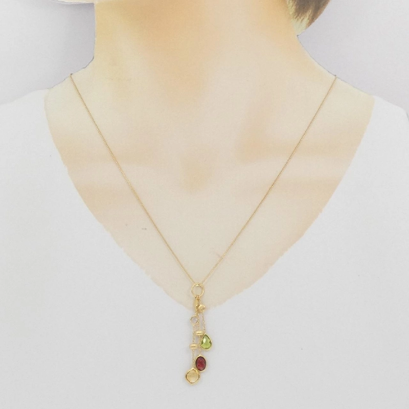 750YG/K18YG Đá màu Dây chuyền - Hàng hiệu Authentic 858632