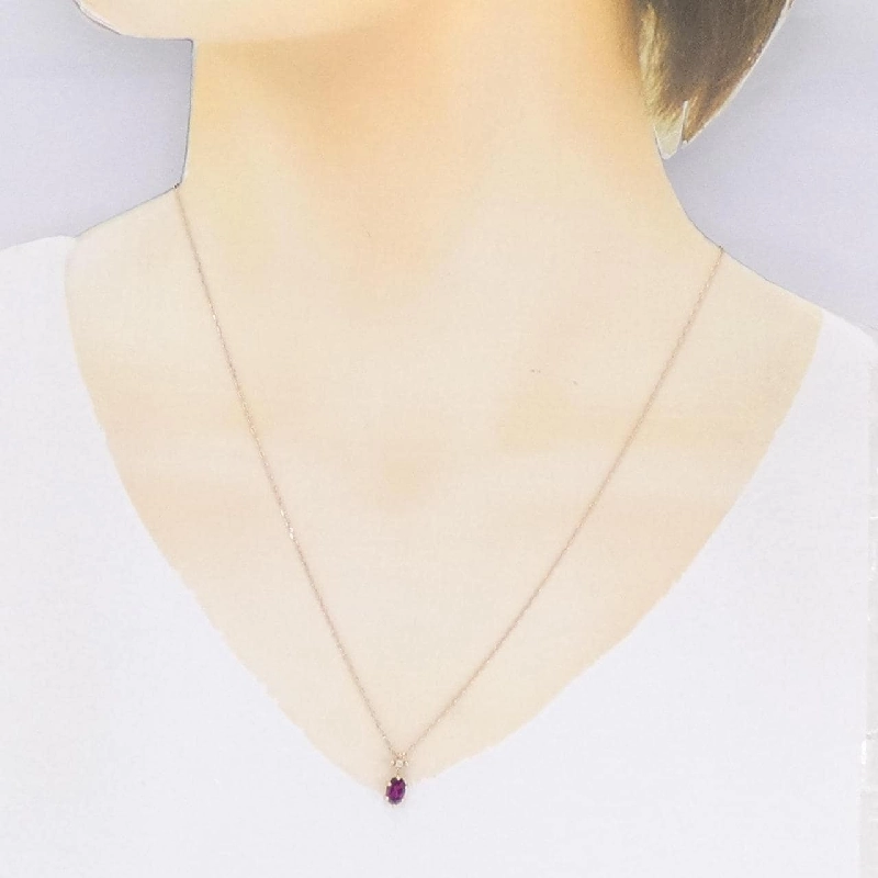 K18PG Garnet Necklace - Hàng hiệu Authentic 868840