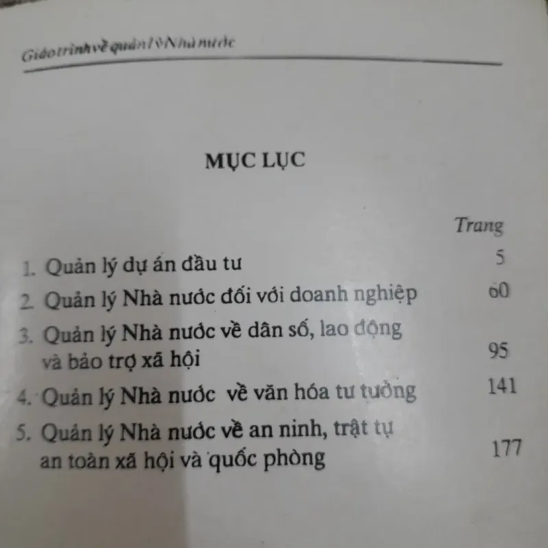 Học viện hành chính QG- Giáo trình Quản lý Nhà Nước cho Ngạch chuyên viên. X bản 1994 781409