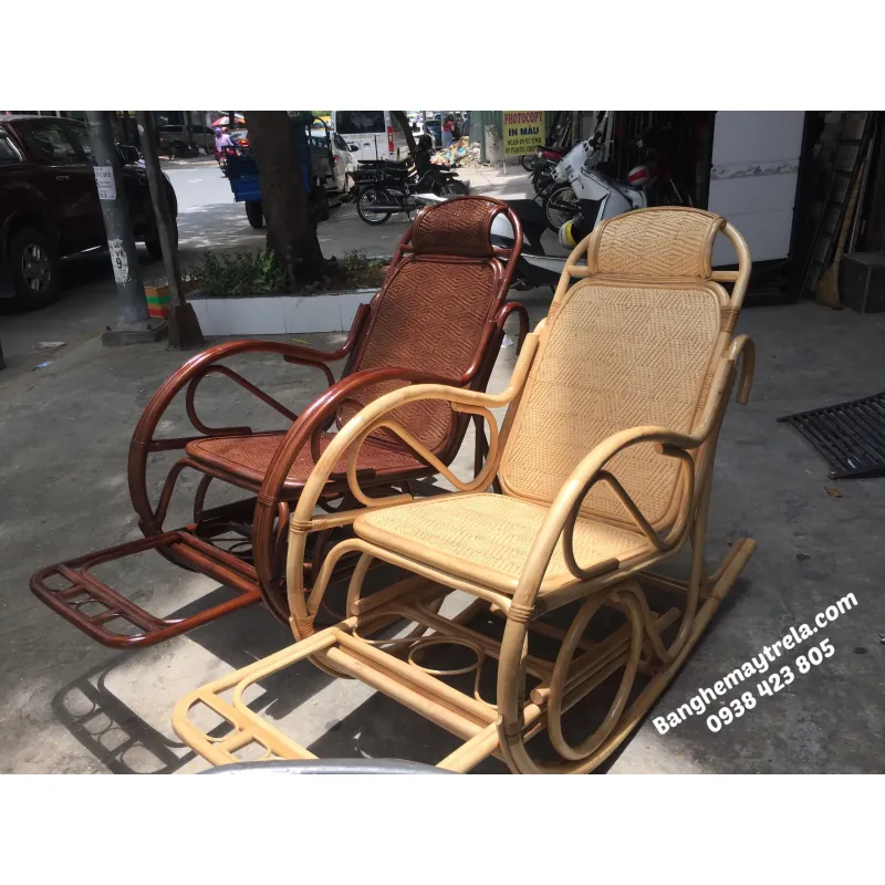 Ghế bập bênh mây tự nhiên thư giãn 789266