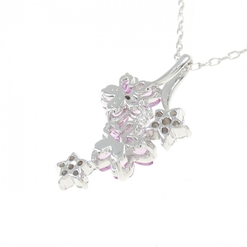 K18WG Hoa Sapphire Dây chuyền 1.10CT - Hàng hiệu Chính hãng 860729