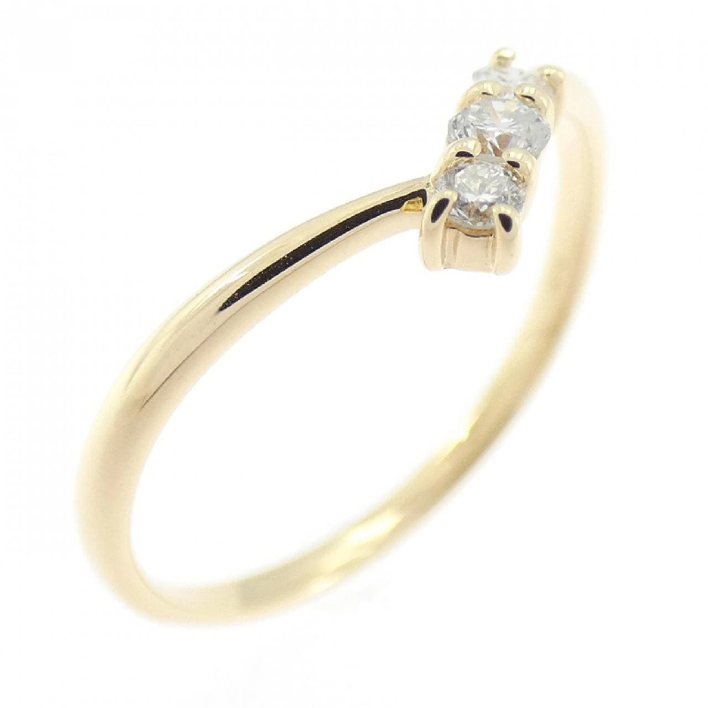 Nhẫn kim cương ba viên K18YG 0.10CT 668521