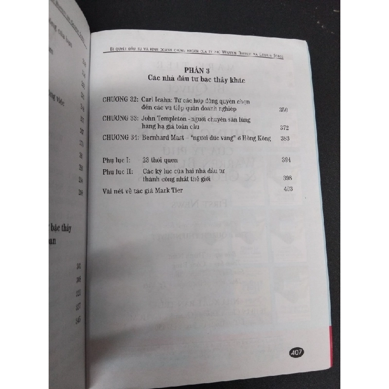 Bí quyết đầu tư và kinh doanh chứng khoán của tỷ phú Buffet & George Soros HCM1410 Mark Tier KINH TẾ - TÀI CHÍNH - CHỨNG KHOÁN 306217