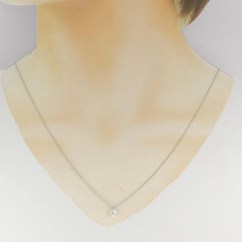 Dây chuyền kim cương PT900/PT850 0.383CT F SI2 cắt oval - Hàng hiệu Authentic 873795