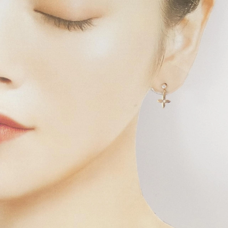 Bông tai Louis Vuitton Pous Monogram Idylle một bên - Hàng hiệu Authentic 843399