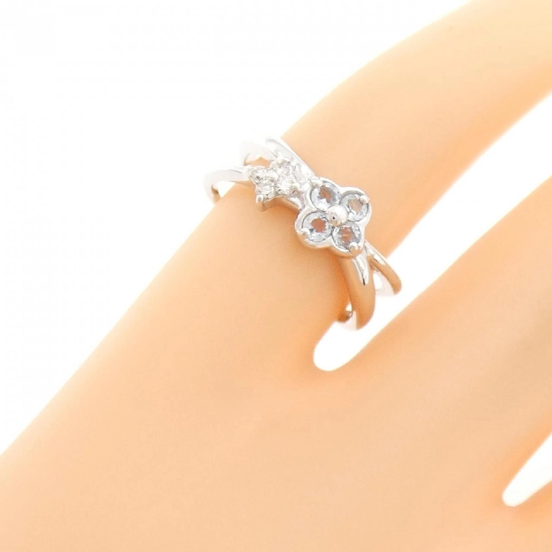 Nhẫn ngón út aquamarine K18WG 667683