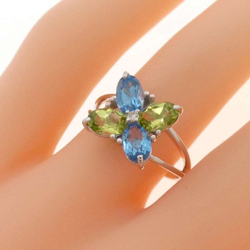 Nhẫn đá màu K14WG 670091