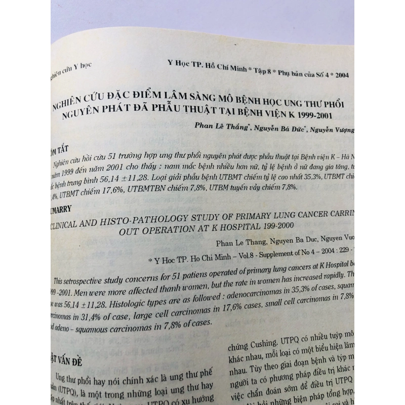 BỌ 2 cuốn Y học TP Hồ Chí Minh chuyên đề Ung Bướu Học 1998 & 2004 447393