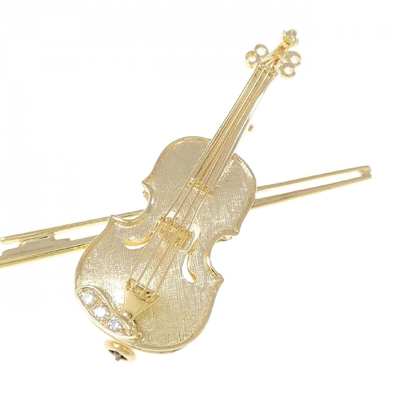 K18YG Kim cương Brooch 0.03CT - Hàng hiệu Chính hãng 872082