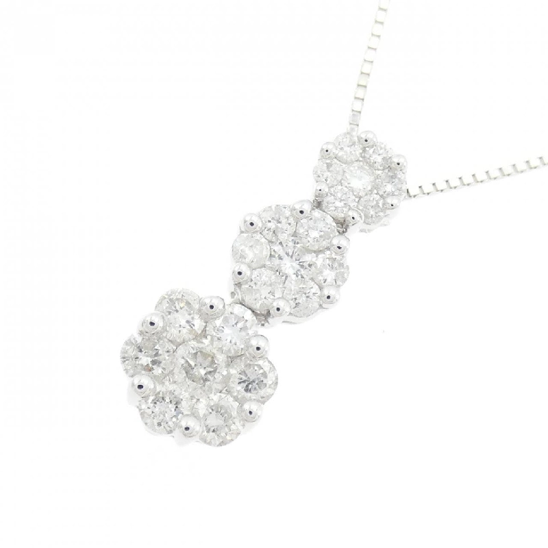 K18WG Hoa Nhài Kim Cương Dây Chuyền 1.00CT - Hàng hiệu Chính hãng 860844