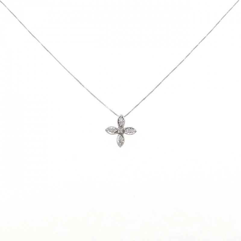 K18WG/750WG Hoa Tai Kim Cương Dây Chuyền 0.10CT - Hàng hiệu Chính hãng 860568