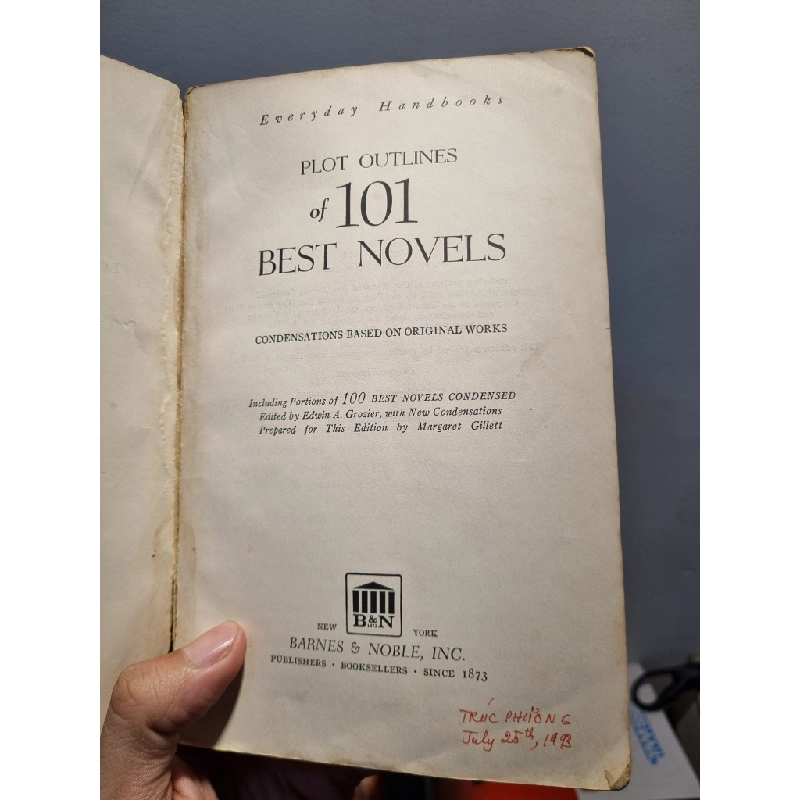 PLOT OUTLINES OF 101 BEST NOVEL : Condensations Based on Original Works 223290