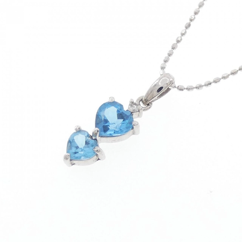 K14WG Blue Topaz Necklace - Hàng hiệu Authentic 862303