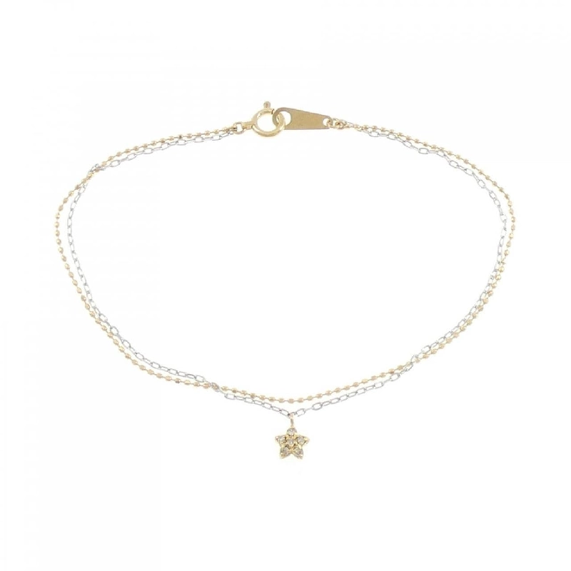 K18YG/K14WG Vòng tay kim cương sao 0.04CT - Hàng hiệu Chính hãng 872282