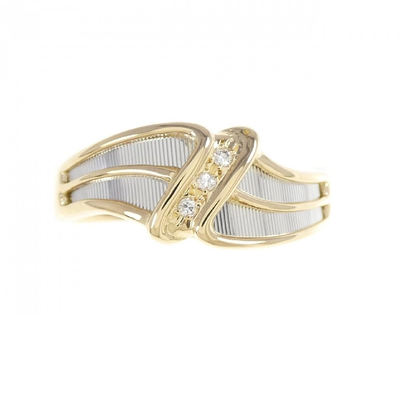 Nhẫn kim cương K18YG/PT900 0.01CT 667760