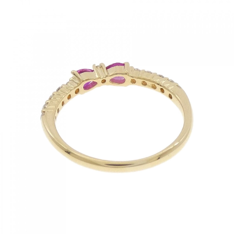 Nhẫn ruby hình ruy băng K18YG 0.31CT - Hàng hiệu chính hãng 850422